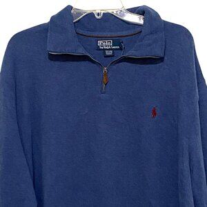 Polo Ralph Lauren Mens 1/4 Zip Sweater XXL Preppy Nautical Old Money Coastal‎
